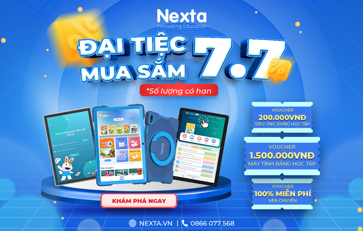 [MEGA SALE 7.7] SIÊU HỘI VOUCHER – ƯU ĐÃI GIẢM 1.500.000 KHI MUA MÁY TÍNH BẢNG HỌC TẬP